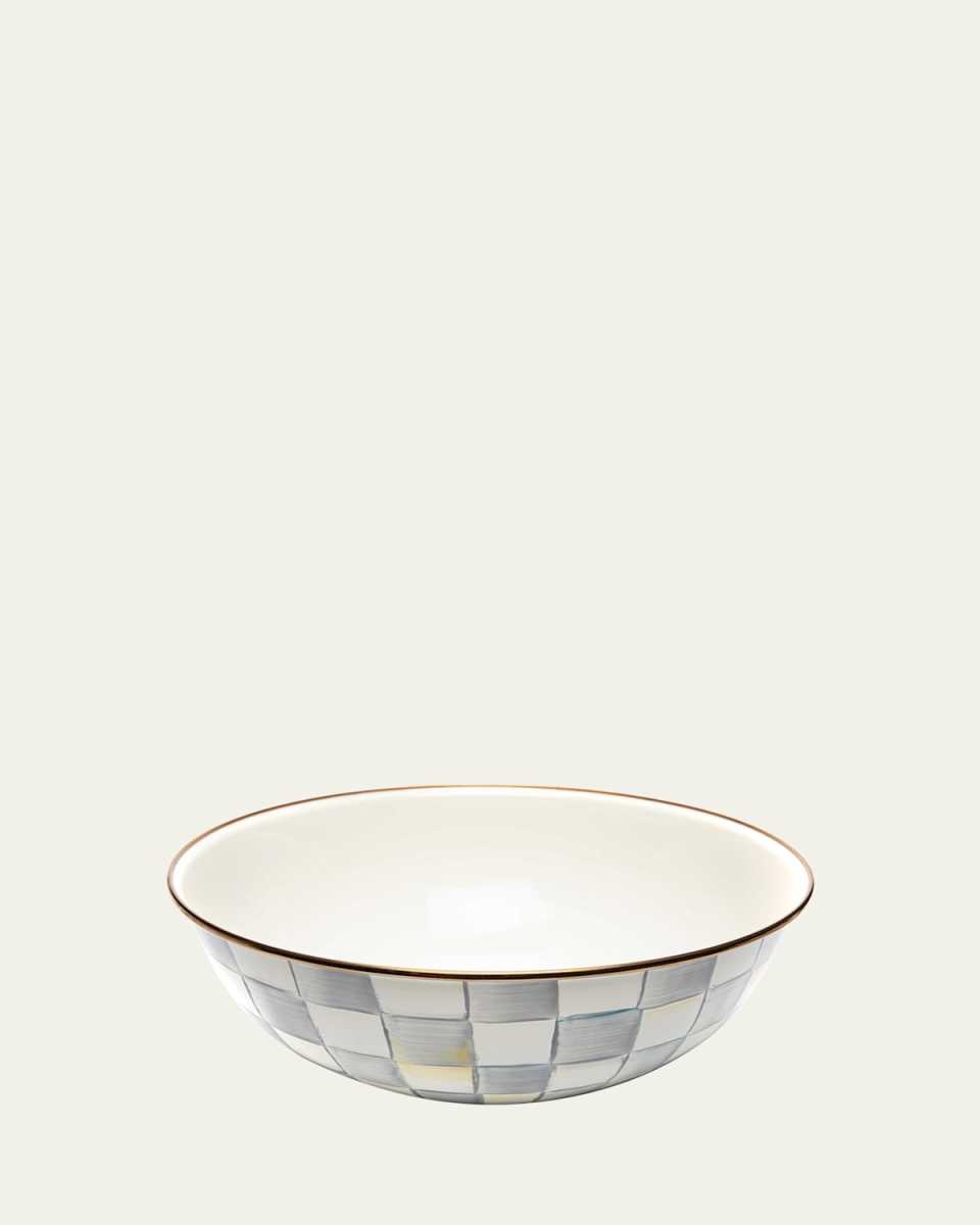 Sterling Check Enamel Everyday Bowl, Extra Large